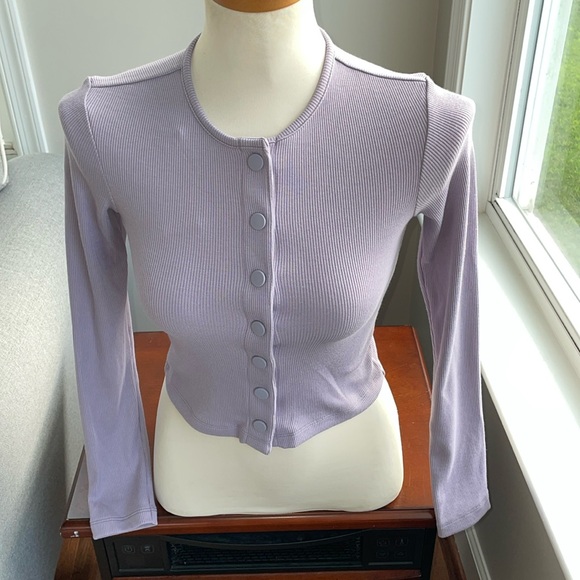 Outdoor Voices NWT Cozy Rib Cropped Cardigan small - Picture 2 of 6